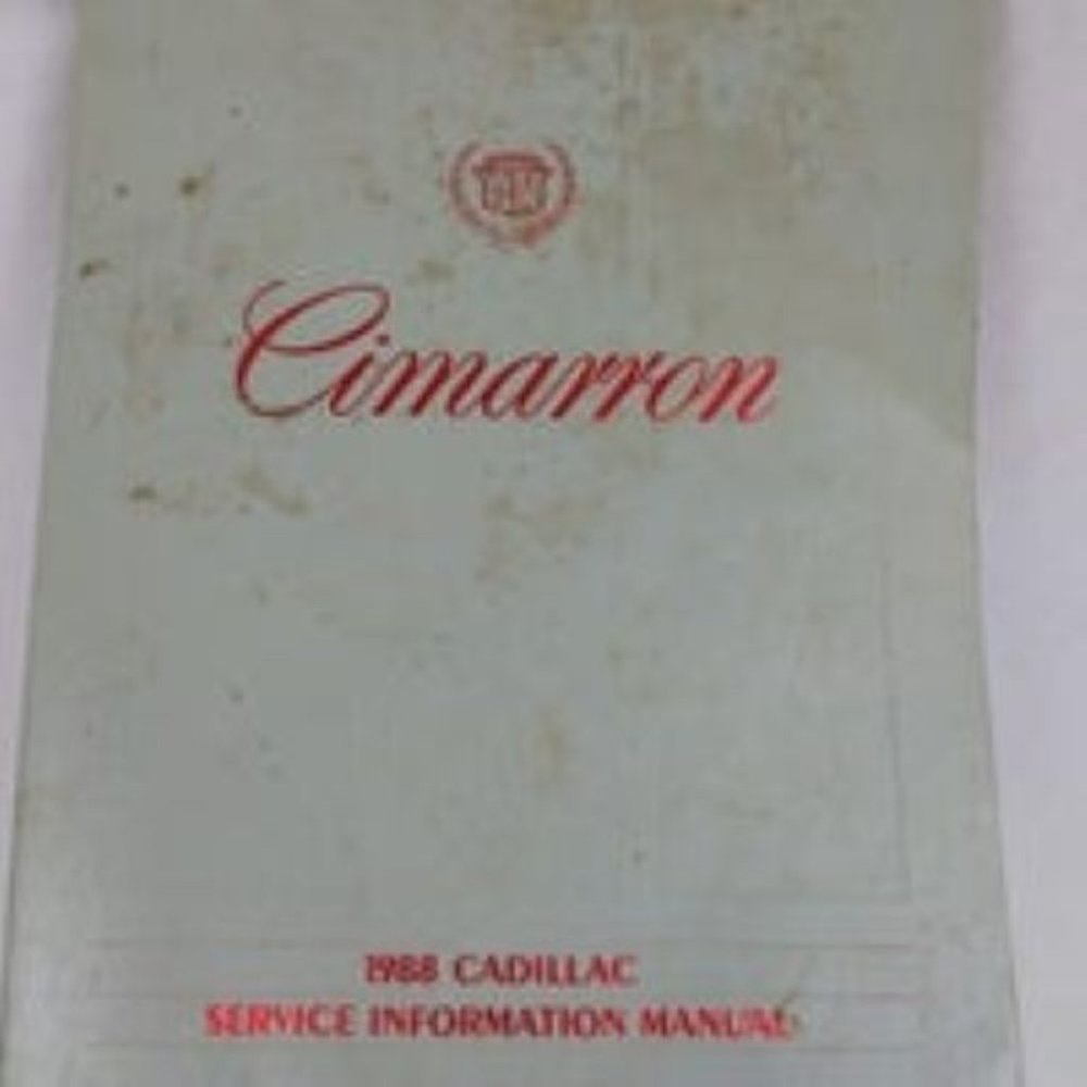 1988 Cadillac Cimarron Service Manual